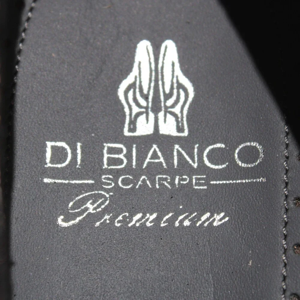 Di Bianco NWD Single Monk Strap Dress Shoes Size 9 US in Black Pebbled Leather
